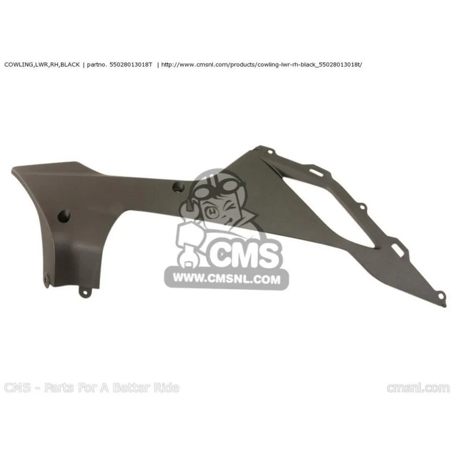 CMS シーエムエス COWLING，LWR，RH，BLACK ZX600P8F NINJA ZX6R USA KAWASAKI カワサキ アンダーカウル カウル関連 外装
