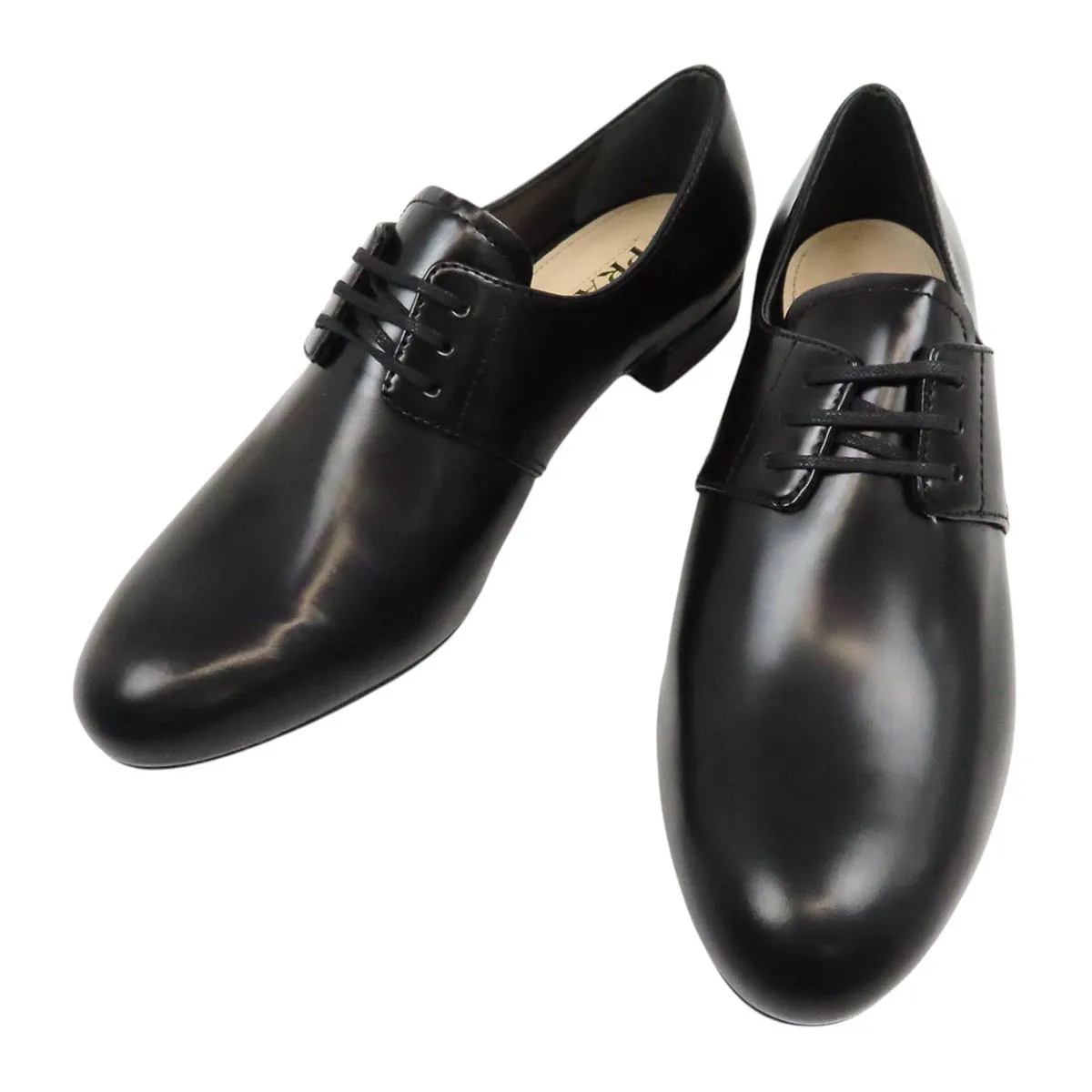 プラダ レースアップ ドレスシューズ DNC645 レディース ブラック PRADA 【中古】 【アパレル・小物】