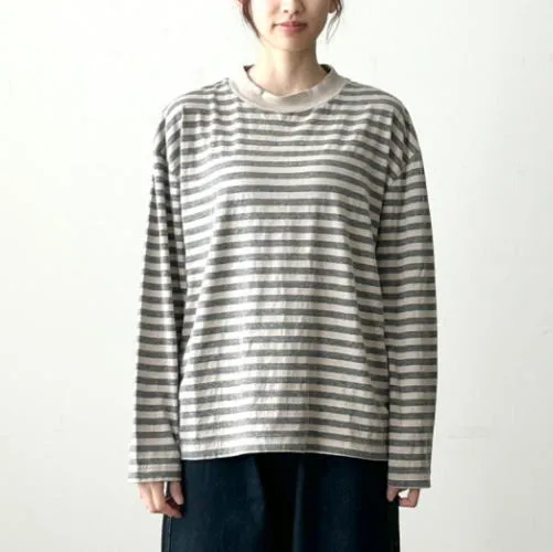 MUYA(ムヤ) ロングスリーブボーダーTシャツ メンズレディース