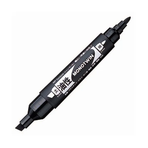 （まとめ） トンボ鉛筆 油性マーカー モノツインE太字+細字 黒 OD-TME33 1セット（10本） 【×10セット】