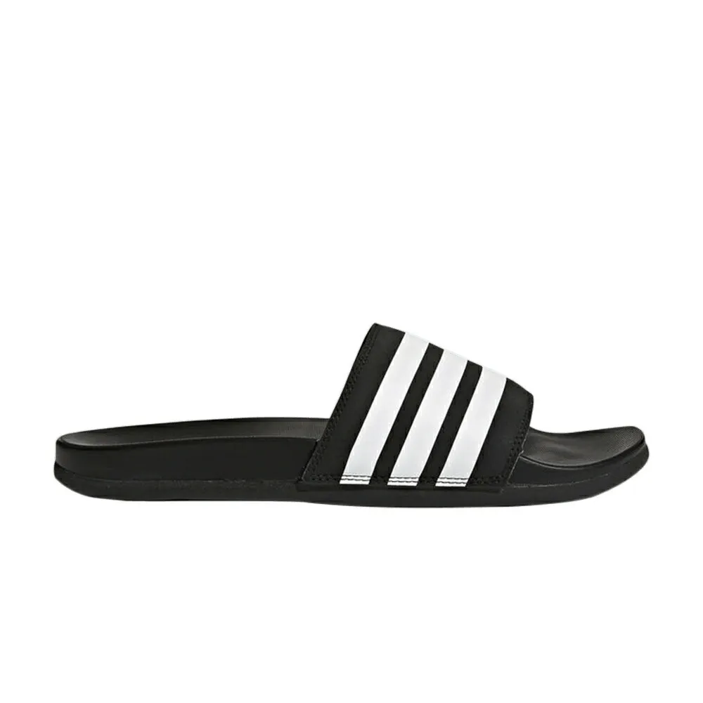 アディダス アディレッタ コア 黒色 ブラック 白色 ホワイト BLACK WHITE スニーカー メンズ ADIDAS ADILETTE CLOUDFOAM PLUS / CORE BLACK FOOTWEAR WHITE CORE