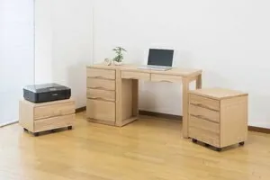 タモ突板デスク ライトブラウン SJ-407D LBR(150cm幅×奥59cm)