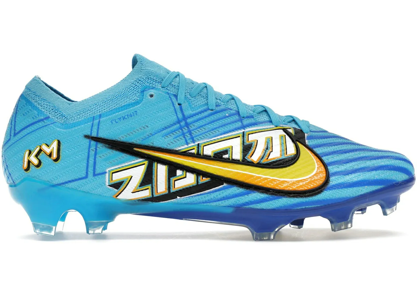 ナイキ ズーム エリート 青色 ブルー 白色 ホワイト スニーカー メンズ NIKE ZOOM MERCURIAL VAPOR 15 ELITE KM FG MBAPPE MOTIVATION PACK / BALTIC BLUE WHITE