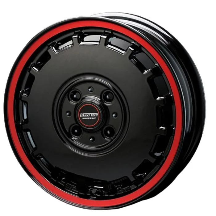 YOKOHAMA iceGUARD iG91 forVAN 155/80R12 88/87N Bahns Tech KT Stream ブラックレッドクリア 12インチ 4B+43 4H-100 4本セット