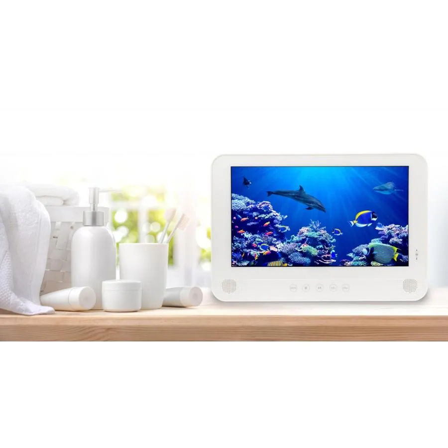 映りが違う！最新高性能チューナー搭載フルセグ 14.型 防水ポータブル液晶テレビ！海に釣りにアウトドアでフルセグTV＆DVD