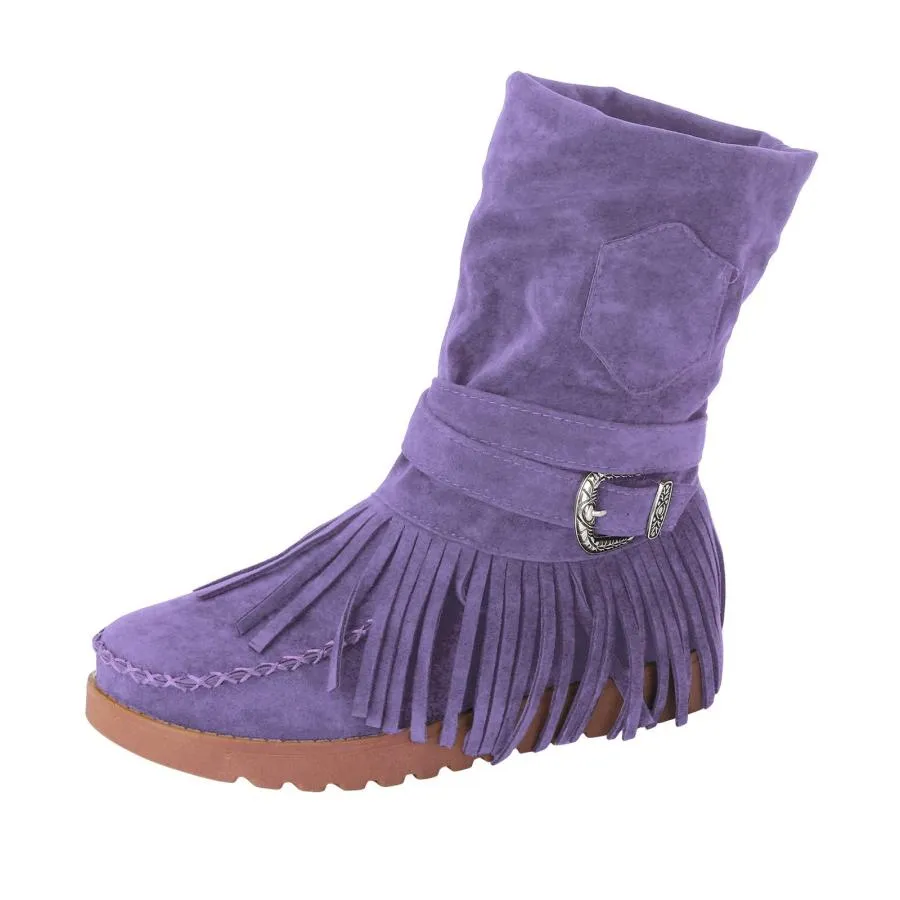 【並行輸入品】SBGMoSJ Knee High Boots Heel Western Cowgirl Boots for Women Wid