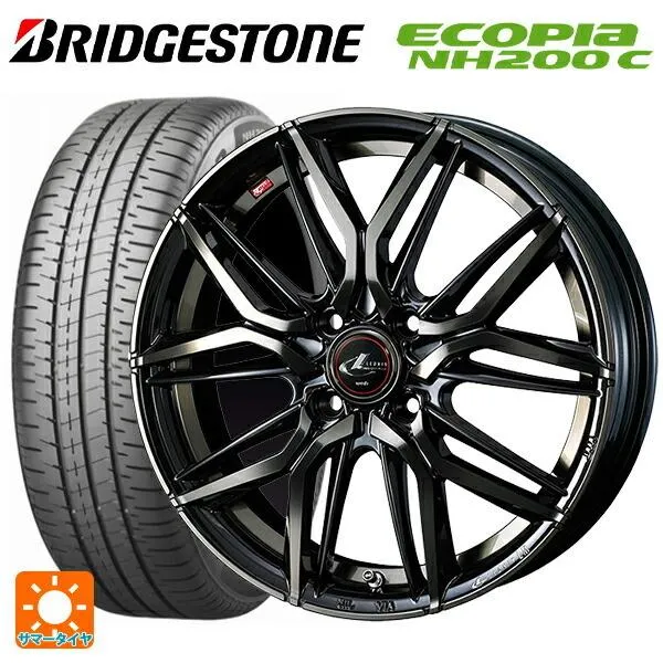 送料無料 サマータイヤホイール 4本セット 165/70R14 81S ブリヂストン エコピア NH200C 正規品 # ウェッズ レオニス LM 1