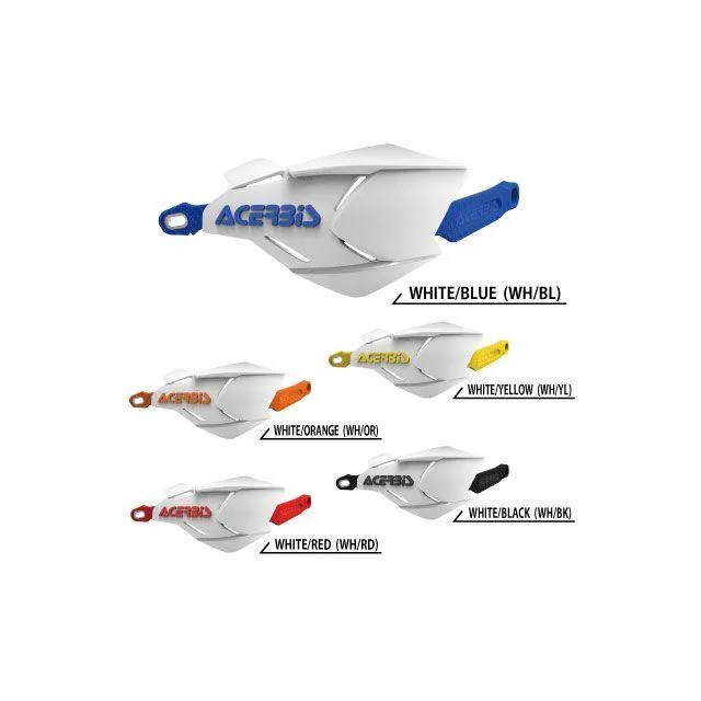 ACERBIS 汎用 ハンドル周辺パーツ AC-22397 X-FACTORYハンドガード（ホワイト×レッド） アチェルビス