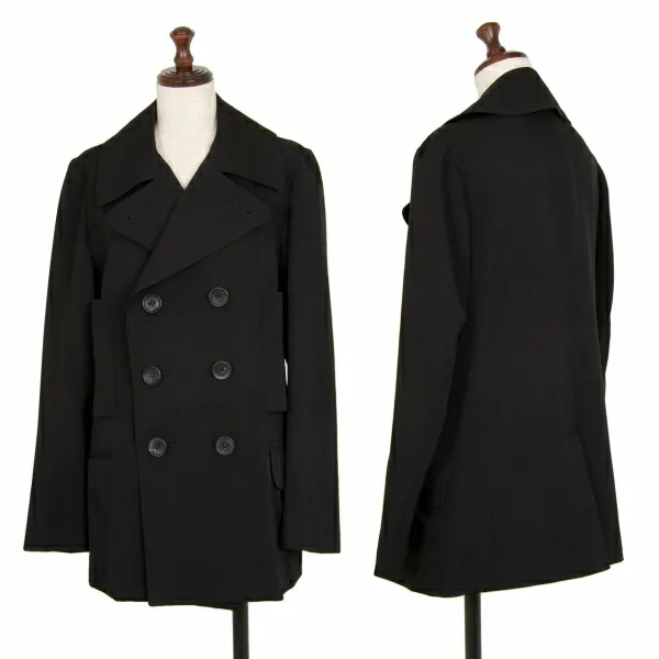 【中古】 ヨウジヤマモト ファムYohji Yamamoto FEMME シワギャバ4ポケットPコート 黒1【レディース】