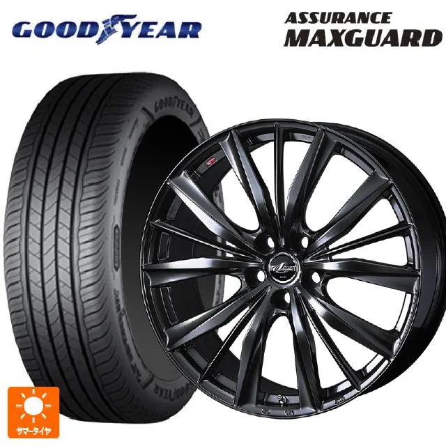 送料無料 サマータイヤホイールセット 245/45R18 100Y XL グッドイヤー アシュアランス マックスガード ウェッズ レオニス VX2 1