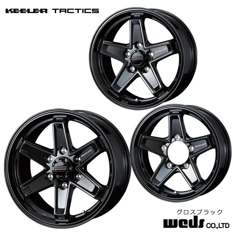 15インチ 6H139.7 5.5J 5.5J+42 6穴 ホイール 【4本セット 新品】  KEELER TACITICS 送料無料 ウェッズ
