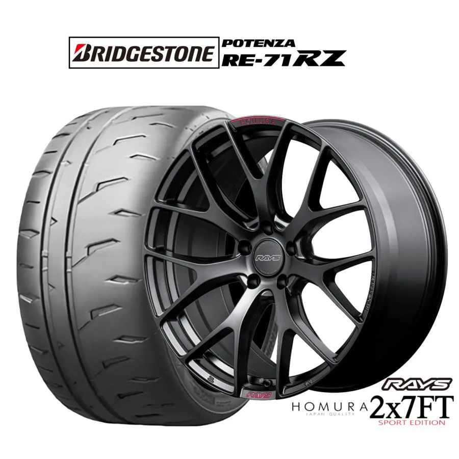 サマータイヤ ホイール4本セット レイズ HOMURA ホムラ 2×7 FT SPORT EDITION ブリヂストン POTENZA ポテンザ RE-71RZ 235/35R19