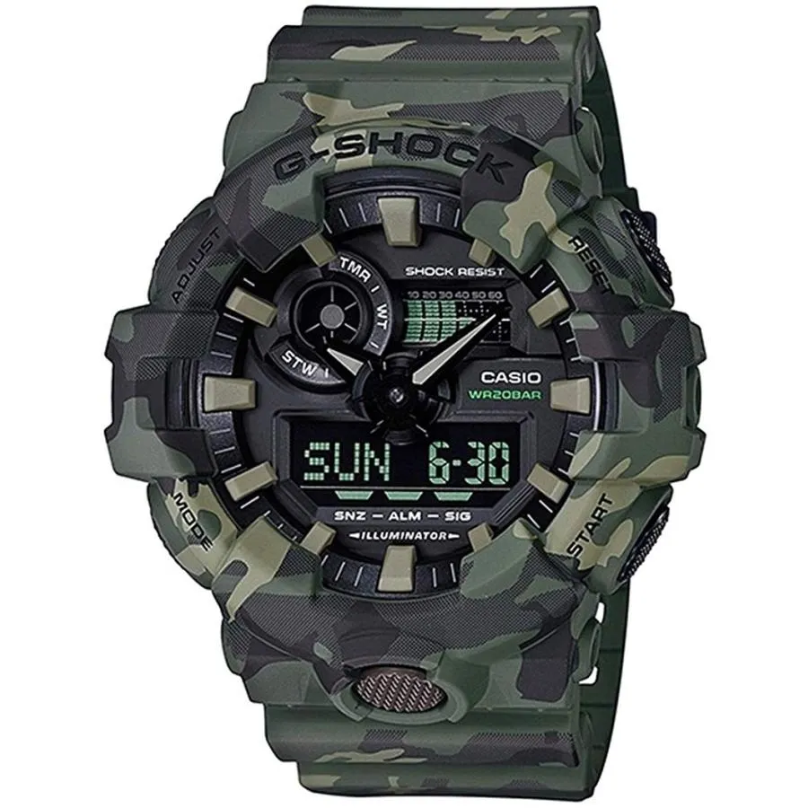 [10年保証] [生産終了 希少海外モデル] CASIO GA-700CM-3A G-SHOCK カシオ Gショック カモフラージュ オリーブドラブ [逆輸入モデル]