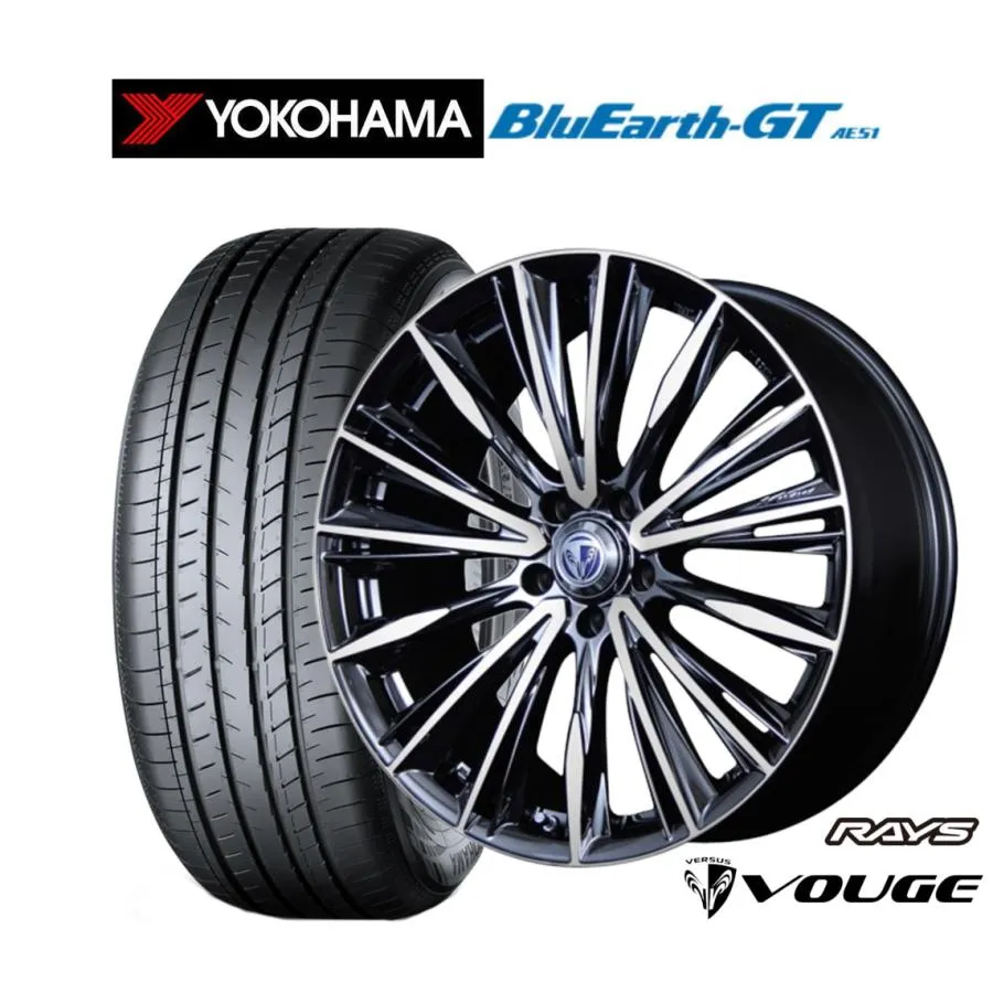 サマータイヤ ホイール4本セット レイズ ベルサス ストラテジーア ヴォウジェ ヨコハマ BluEarth ブルーアース GT (AE51)  225/45R19