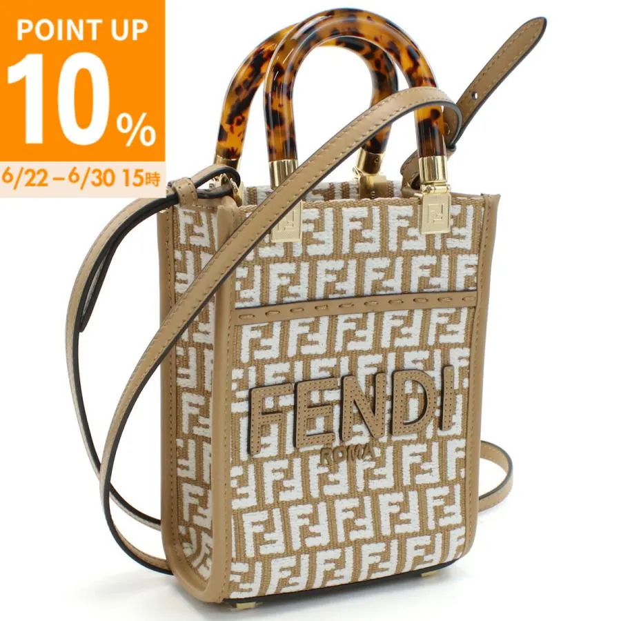 FENDI フェンディ トートバッグ 8BS051 AQ0X F1MB12WAY レディース ベージュ