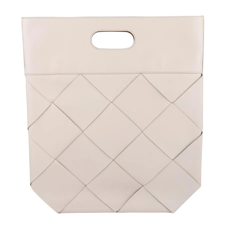 並行輸入 ボッテガヴェネタ トートバッグ BOTTEGA VENETA イントレチャート LEATHER WOVEN SLIP SMALL TOTE BAG 574155 VMAP1 9005ユニセックス ホワイト 白