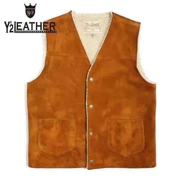 ワイツーレザー WJ-06 STEER ROUGHOUT WOOL BOA VEST ステアラフアウト ボアベスト Y'2LEATHER 2026年