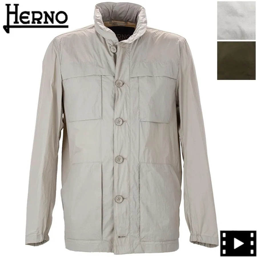 ヘルノ ブルゾン メンズ  撥水 軽量 ナイロン M-65 フィールドジャケット HERNO FI000142U HER 19494Z