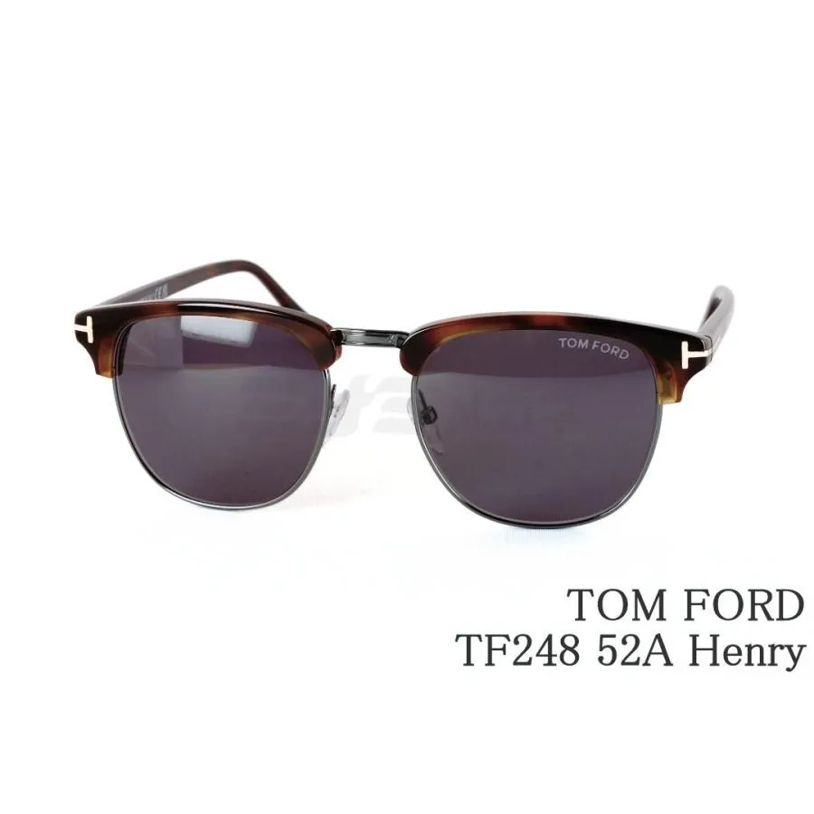 TOM FORD サングラス TF248 52A Henry ナイロール ブロー メンズ レディース おしゃれ アジアンフィット イタリア トムフォード Italy イタリア製