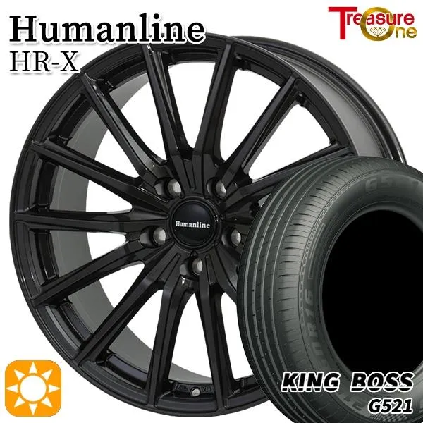 サマータイヤ ホイール4本セット 205/60R16インチ 5H114.3 ヒューマンライン HRX TB キングボス G521