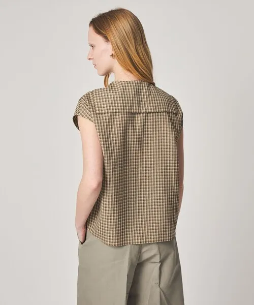 ブラウス シャツ 「Steven Alan」チェック ショートスリーブ シャツ レディース