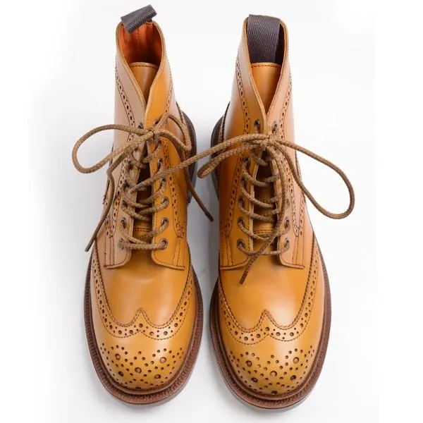 トリッカーズ レディースTRICKER'S LADIES ウィングチップ カントリーブーツ ステフィ L5676-11 エーコンアンディークカーフ レザーソール