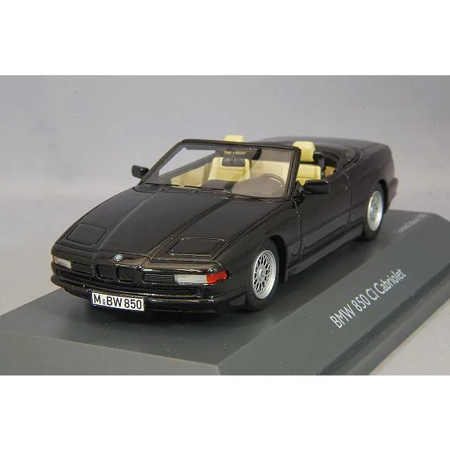 ミニカー/完成品 シュコー 1/43 BMW 850i カブリオレ メタリックブラック レジン製