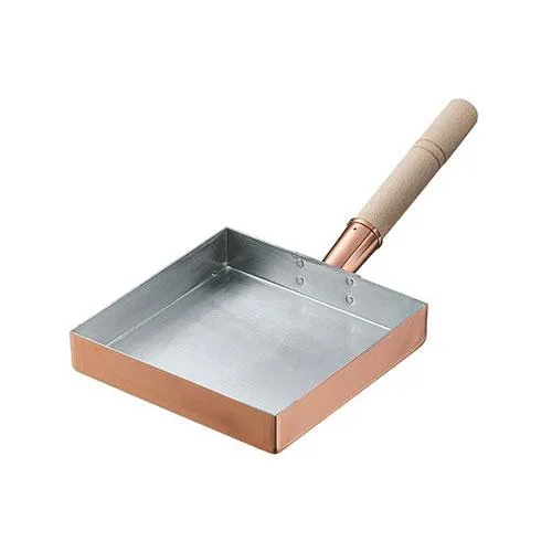 田辺金具 銅玉子焼関東型 サイズ小(15cm) 使うたびによくなじむプロ愛用の逸品 本体底面が正方形 150×150×30mm 日本製 TK-0705