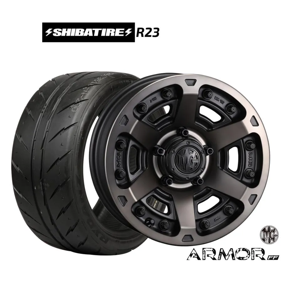 サマータイヤ ホイール4本セット クリムソン MG アーマー FF SHIBATIRE シバタイヤ 200R (R23) 215/40R18