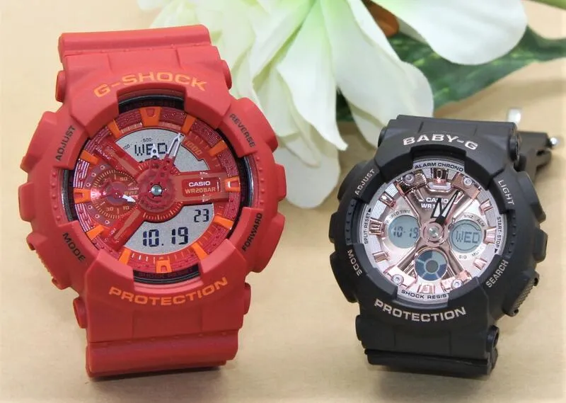 ペアウォッチ gショック CASIO ジーショック ベビージー 腕時計 正規品 記念日 誕生日 贈り物 夫婦   婚約 結婚 人気 プレゼント 送料無料 ペアウオッチ gショック Gショック G-SHOCK BABY-G ペア腕時計 2本セット  GA-110AC-4AJF BA-130-1A4JF