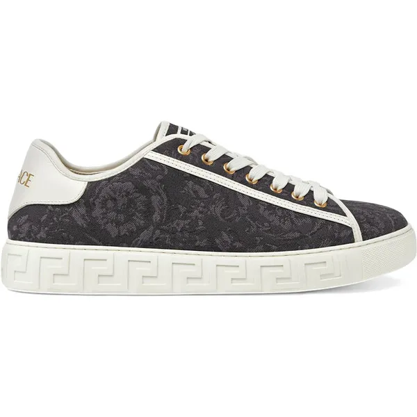 Versace ヴェルサーチ メンズ スニーカー  【Versace Greca Barocco Black Print】  サイズ EU_47(32.0cm) Black