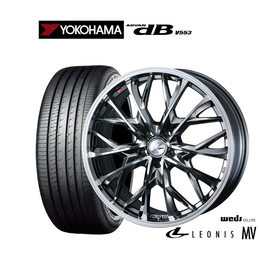 サマータイヤ ホイール4本セット ウェッズ レオニス MV ヨコハマ ADVAN アドバン dB(V553) 245/50R19