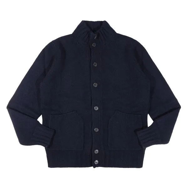 LAMANO ARTISANS（ラマノ アーチザン） カーディガン LMK662 BOMBER BOTT ネイビー 54 32396nv 【W32400】