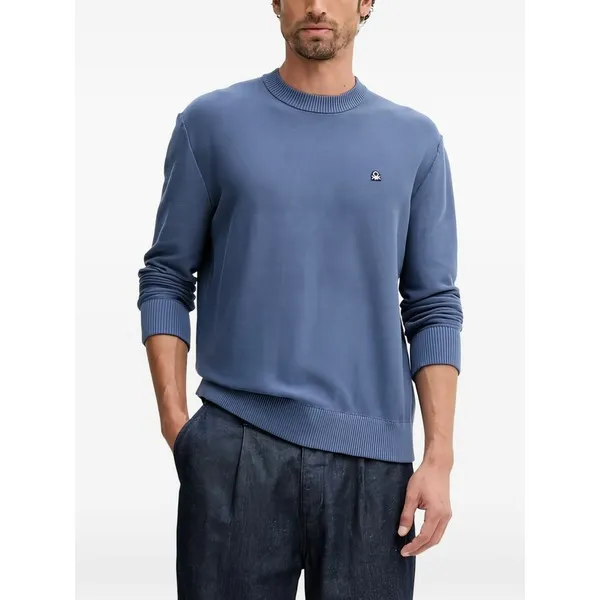 ベネトン  メンズ ニット\u0026セーター アウター Logo round-neck jumper Blue