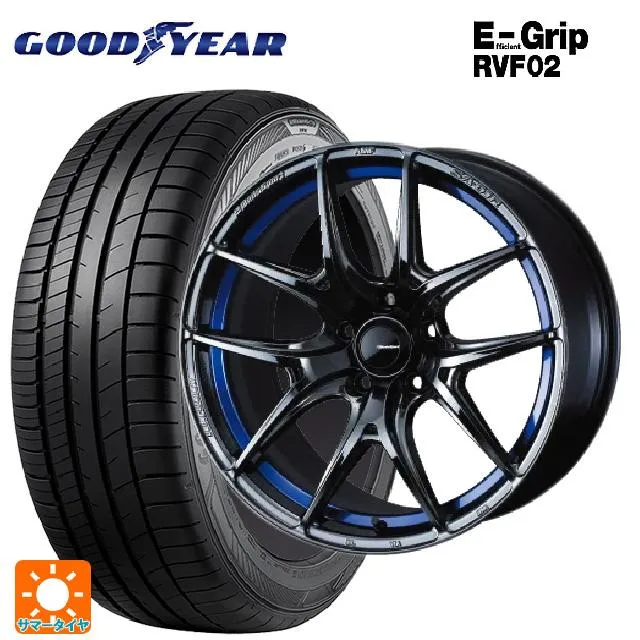 送料無料 サマータイヤホイールセット 225/60R17 99H グッドイヤー エフィシェントグリップ RVF02 ウェッズ ウェッズスポーツ SA