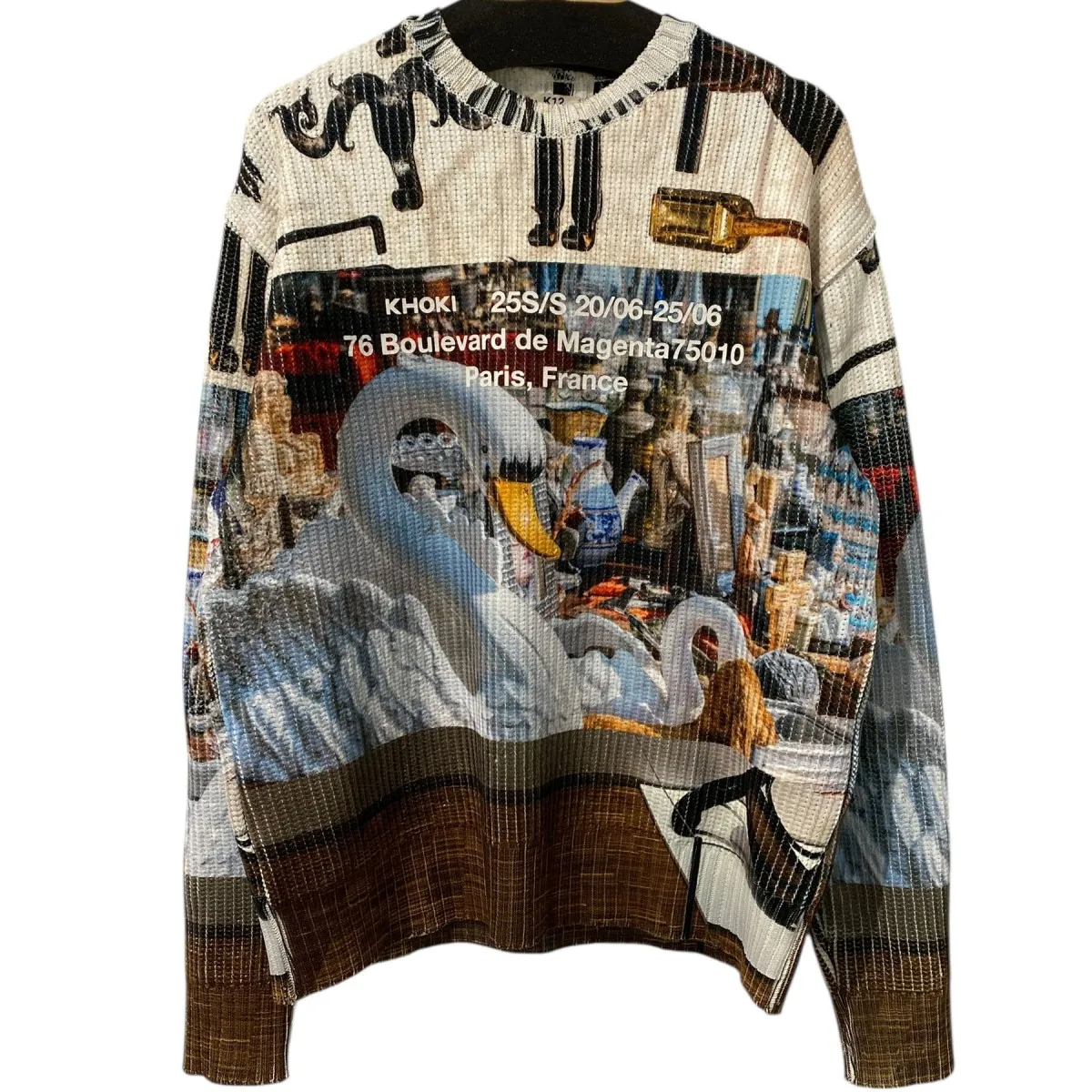 【中古】KHOKI 25SS Collage printed knitカレッジプリントニット マルチカラー サイズ：2 【070126】（コッキ）