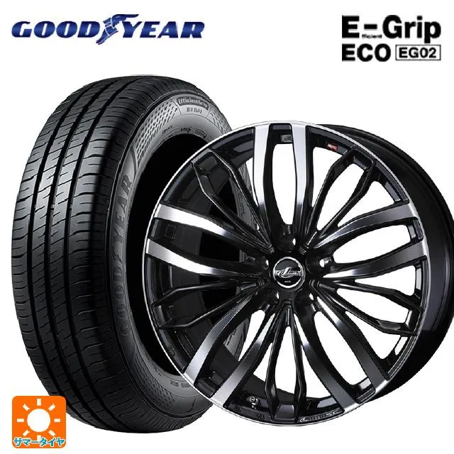 送料無料 サマータイヤホイール 4本セット 195/65R16 92H グッドイヤー エフィシェントグリップ エコ EG02 ウェッズ レオニス SC