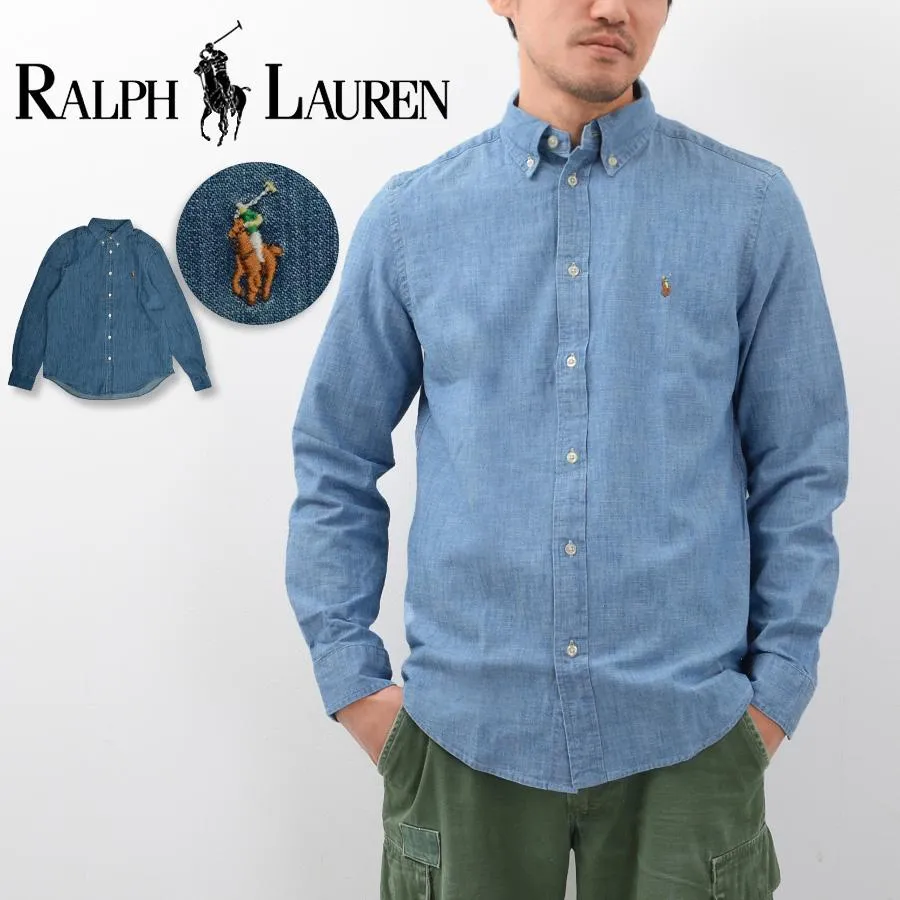 【並行輸入品】ラルフローレン POLO Ralph Lauren 長袖 シャツ デニムシャツ シャンブレーシャツ ボーイズサイズ703283 713843