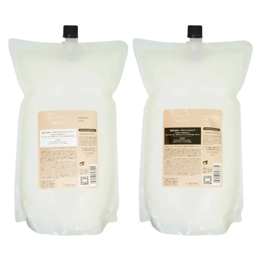 [セット]ルベル SEE SAW シーソー ヘア\u0026スキャルプシャンプーT タイト 詰替 2500ml+ヘアトリートメントT タイト 詰替 2500ml[ヘアサロン専用品][送料無料]