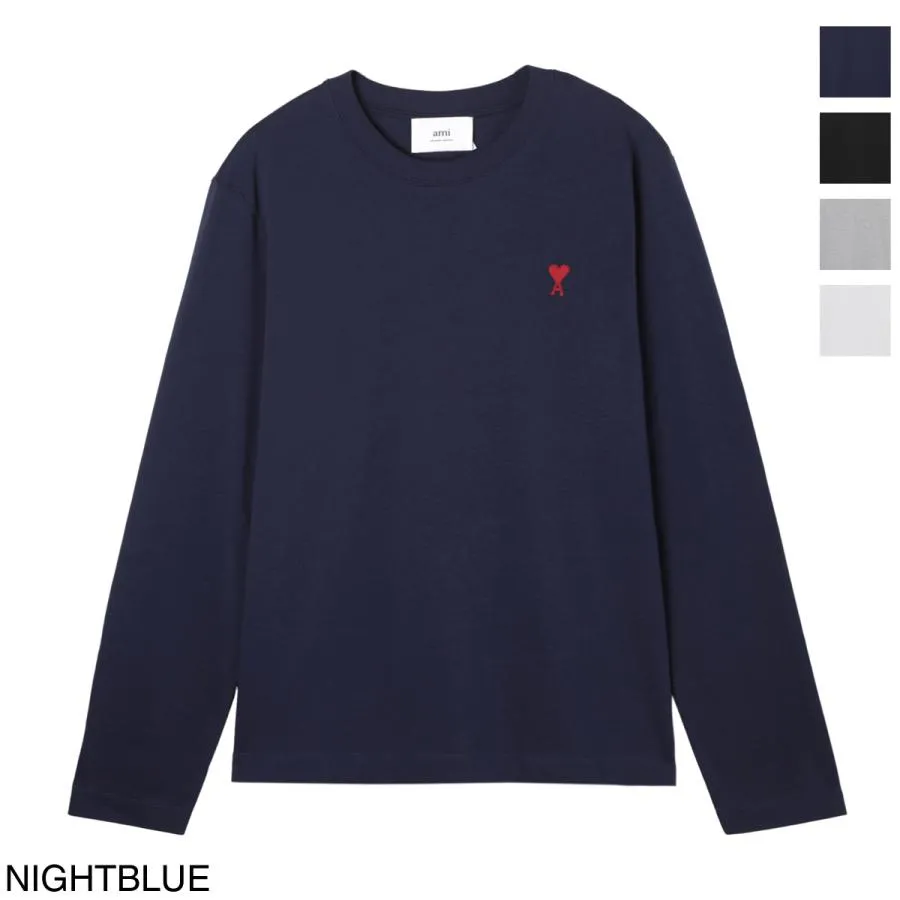 アミパリス Tシャツ AMI paris クルーネック 長袖 メンズ レディース