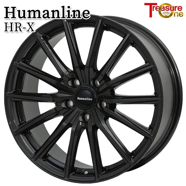 トレジャーワン ヒューマンライン HR-X TI/BK 18インチ 7.5J 5H120 +40 チタンブラック アルミホイール単品 4本（1台分） 送料無料
