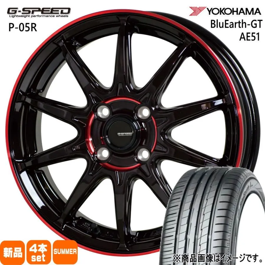 195/50R16 88V XL ヨコハマ BluEarth-GT AE51 夏用 サマータイヤ G・speed P-05R ホンダ フィット etc  16インチ