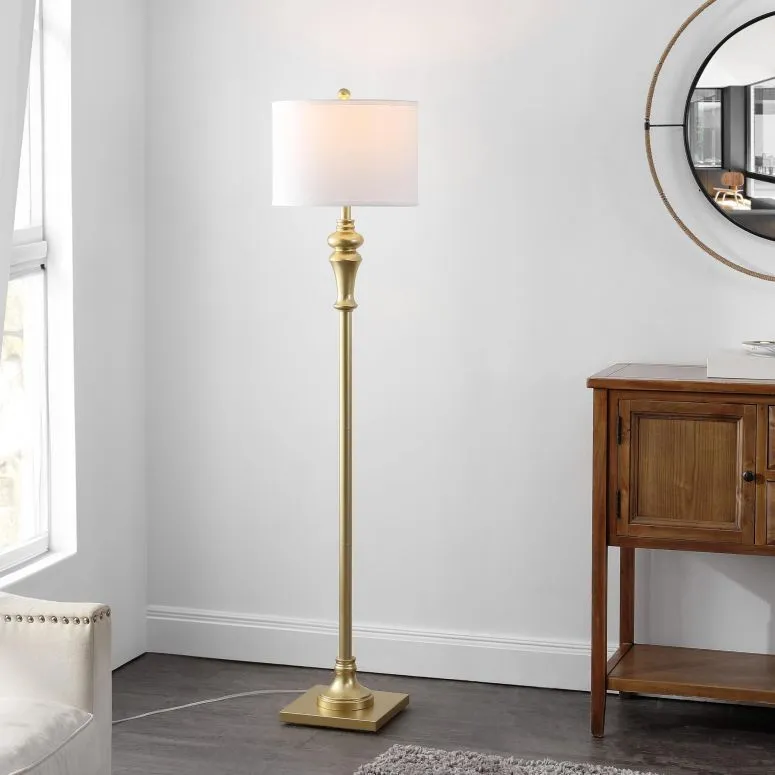 サファヴィヤ safavieh テーブルランプ サファビヤ サファヴィア SAFAVIEH Lighting Collection Norla Gold Farmhouse 61-inch Standing Floor Lamp (LED Bulb Included) 【並行輸入品】