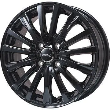【新品国産車用4穴100】 | オールシーズンタイヤ ホイール4本セット | 185/55R16 | マーシャル MH22(限定) | シビラ NEXT W-5 グロスブラック【限定】 16インチ