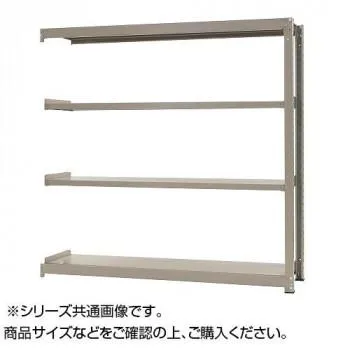【メーカー直送品・代引不可】 中量ラック 耐荷重500kgタイプ 連結 間口1200×奥行600×高さ2100mm 4段 ニューアイボリー