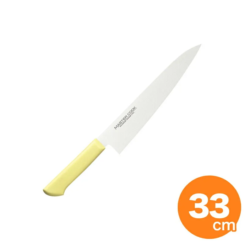 マスターコック 抗菌カラー牛刀33cm MCGK330 イエロー
