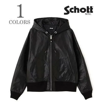 ショット カウレザー ジップパーカー レザージャケット LEATHER HOOED JACKET 782-5950055