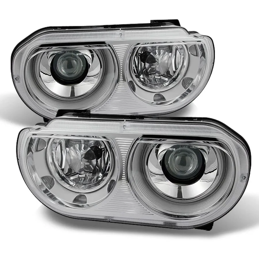 【並行輸入品】AKKON - For Dodge Challenger OE Replacement HID Xenon Chrome Project