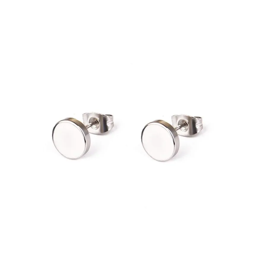 【並行輸入品】Dsnyu Earrings for Men, Hypoallergenic Hoop Earrings Round Stain