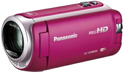 【中古】 パナソニック HDビデオカメラ W580M 32GB サブカメラ搭載 高倍率90倍ズーム ピンク HC-W580M-P
